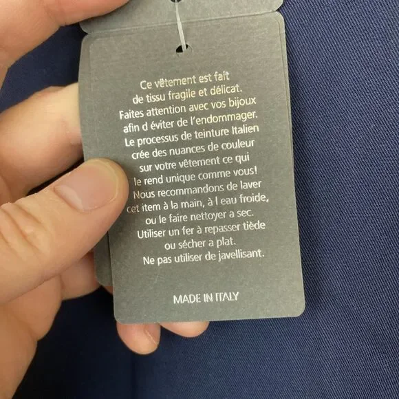 M Made In Italy Woven Pants women's L 29x29 Blue‎ NWT Anthropologie - Picture 5 of 12